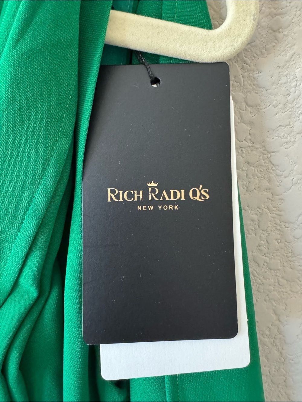 Rich Radi Q’s Emerald Shawl-Tie Evening Gown NWT - Picture 6 of 16